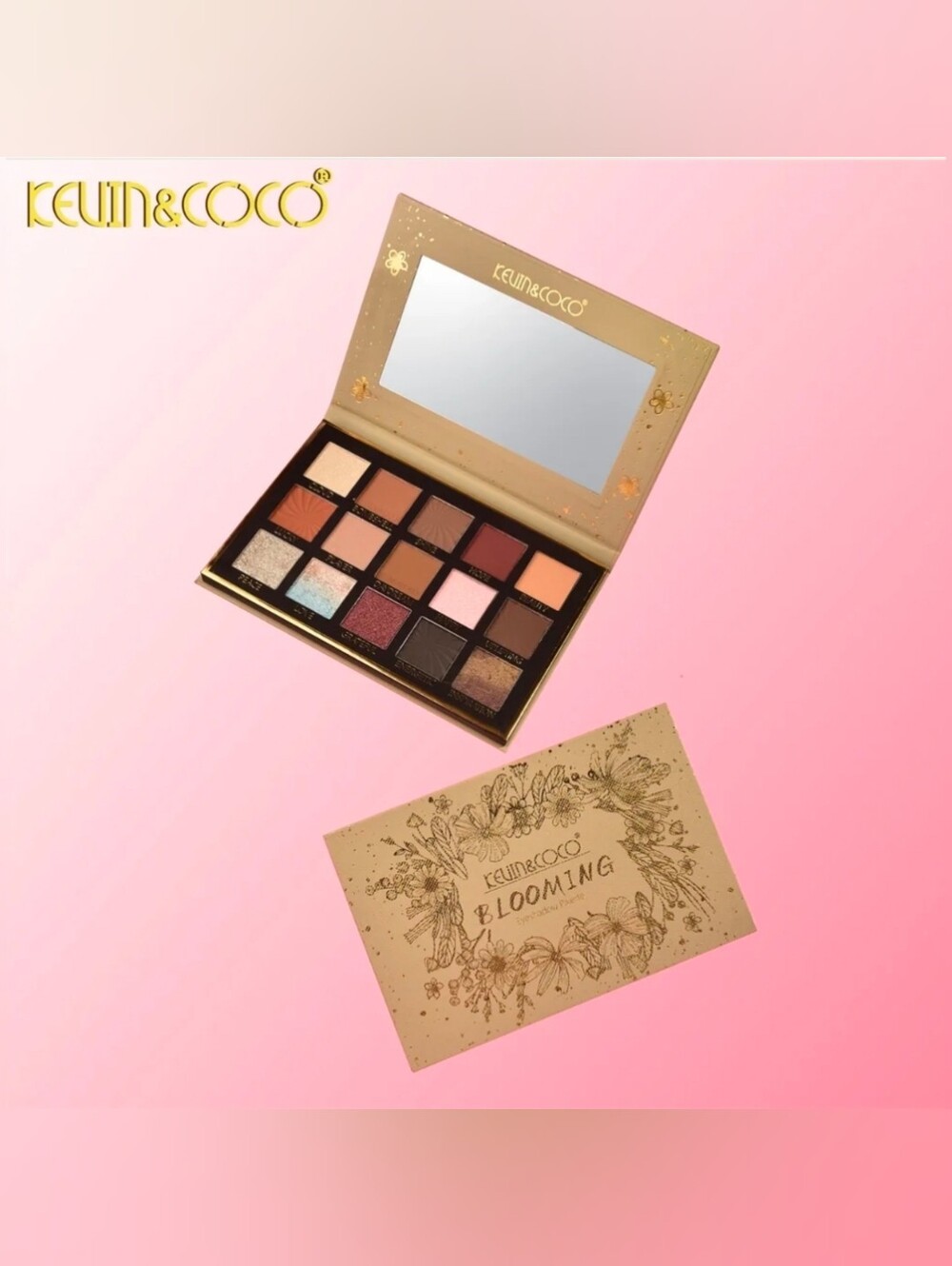 Kevin & CoCo Blooming Eyeshadow Palette - Warm Pink & Brown Shades